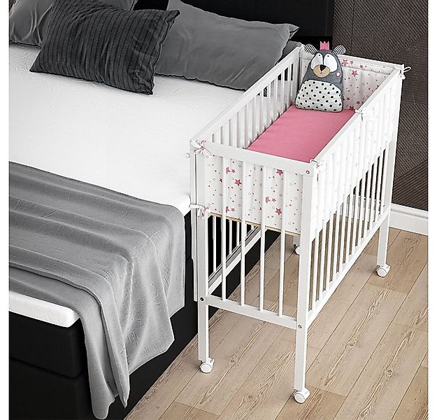 VitaliSpa® Beistellbett Sophie, Weiß, 40 x 90 cm 2 Seitenschienen, 1-tlg. günstig online kaufen