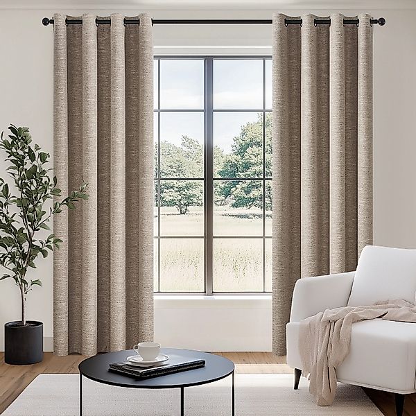 Topfinel Gardine mit ösen leinen verdunkelungsvorhang günstig online kaufen