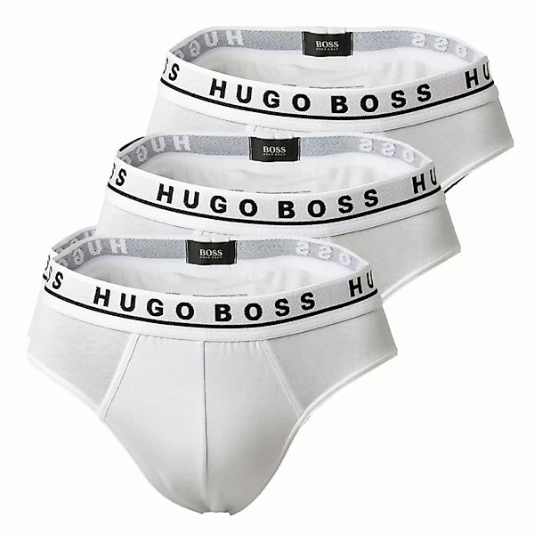 HUGO BOSS Herren Slips, 3er Pack - Briefs, Logobund, Cotton Stretch günstig online kaufen