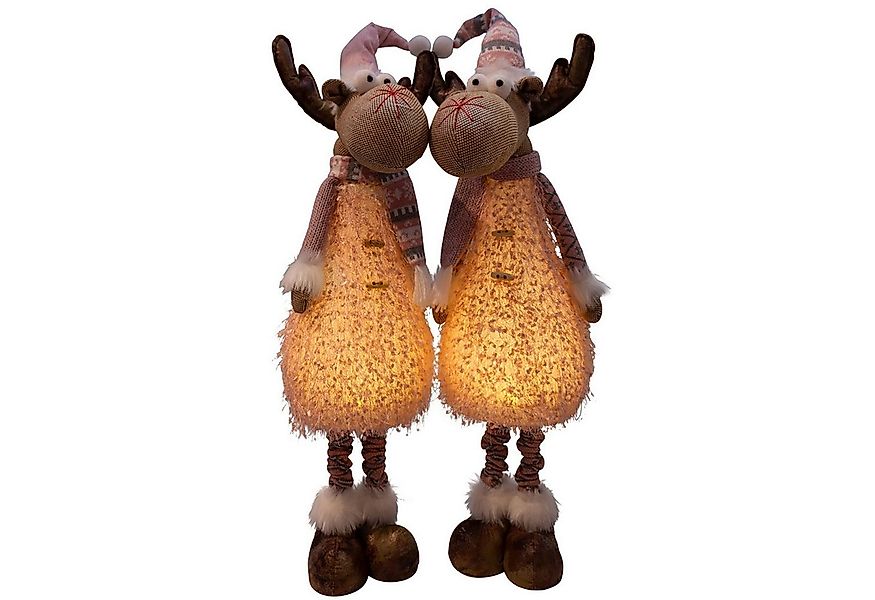Christmas Paradise Weihnachtsfigur ausziehbarer XL Elch 75-95cm (90-110cm) günstig online kaufen