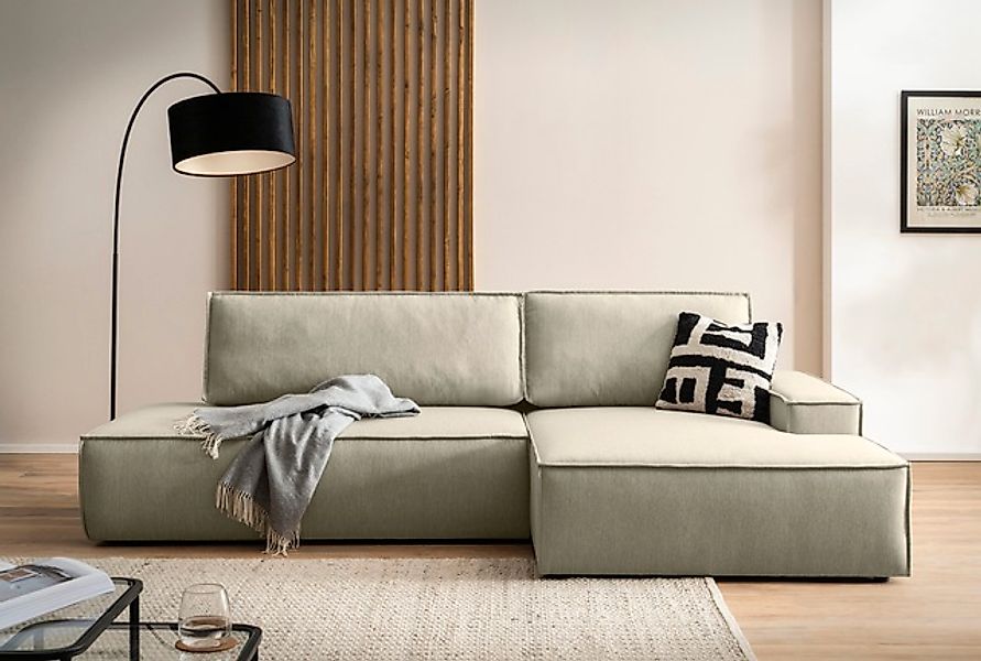 Home affaire Ecksofa »SHERWOOD, Schlafsofa in L-Form offen (275cm), Cord, L günstig online kaufen