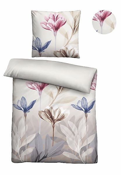 Biberna Bettwäsche "0025008" 2 Stk. absolut bügelfrei, 100% Baumwolle, mit günstig online kaufen