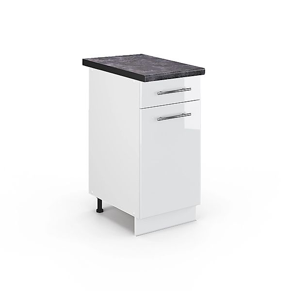 Vicco Unterschrank Fame-Line, Weiß Hochglanz/Weiß, 40 günstig online kaufen