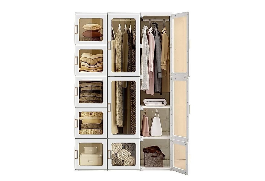 Dripex Kleiderschrank Faltbarer Schrank Mehrzweckschrank mit magnetische Tü günstig online kaufen