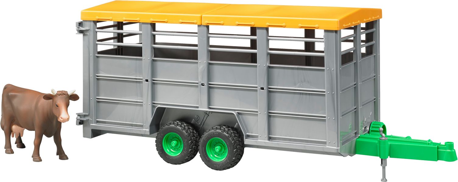 Bruder® Spielzeug-Traktor 02227 Viehtransportanhänger mit 1 günstig online kaufen