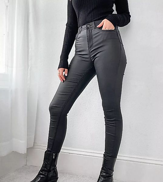 New Look Tall – Figurformende Jeans in Schwarz mit engem Schnitt, aus besch günstig online kaufen