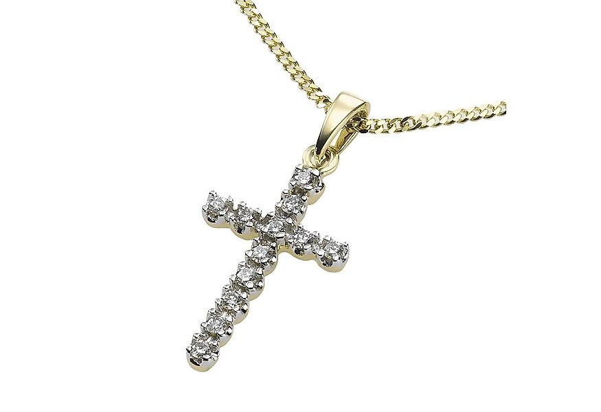 Diamonds by Ellen K. Kette mit Anhänger Gold 585 Kreuz mit 12x Diamant zus. günstig online kaufen