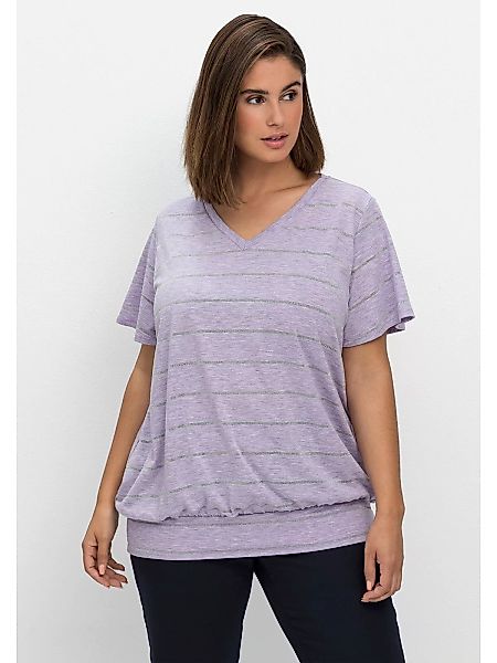 Sheego T-Shirt "Große Größen", mit Glitzergarn und Flügelärmeln günstig online kaufen