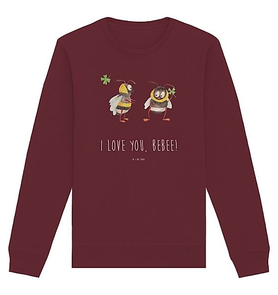 Mr. & Mrs. Panda Longpullover Größe L Bienen Paar - Burgundy - Geschenk, Ge günstig online kaufen