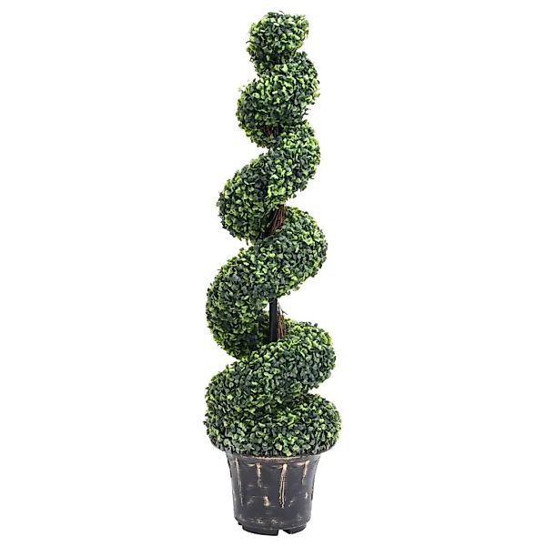 Künstlicher Buchsbaum Mit Topf Spiralform Grün 117 Cm günstig online kaufen