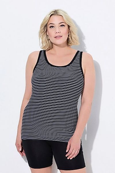Ulla Popken Longtop BH-Top Streifen Rundhals ärmellos günstig online kaufen