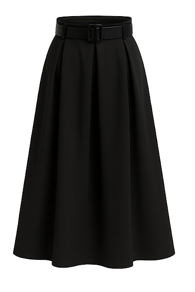 Mississhop A-Linien-Rock Eleganter Faltenrock mit Gürtel günstig online kaufen