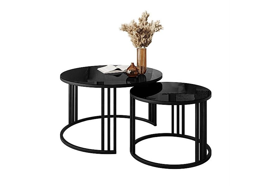 Lookway Couchtisch LORI GLASS 2in1 mit eleganter Tischplatte aus Glas (2er günstig online kaufen