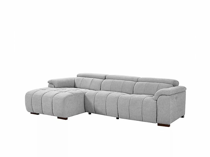 Eckrelaxsofa elektrisch - Ecke links - Stoff - Hellgrau - MOLPICA günstig online kaufen