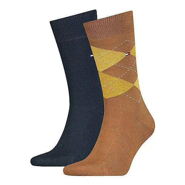 Tommy Hilfiger Check Classic Socken 2 Paare EU 43-46 Highland Khaki günstig online kaufen