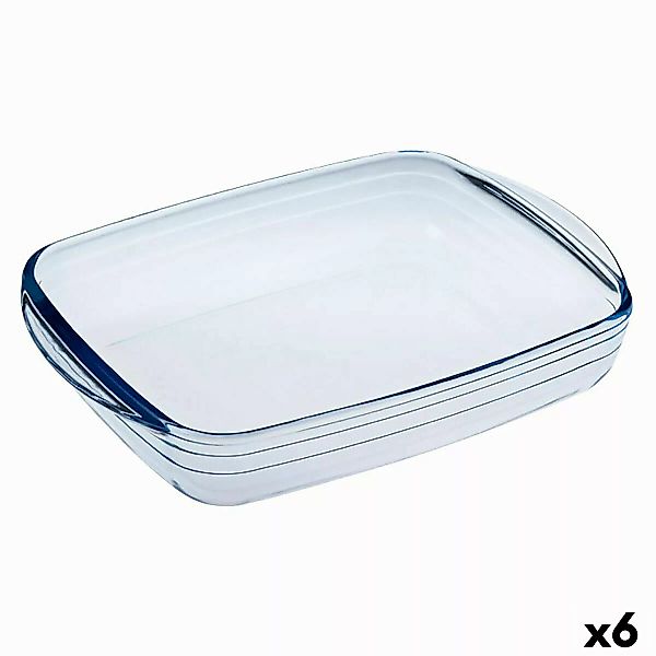 Backform Ô Cuisine Rechteckig Durchsichtig Glas 23 X 15 X 5 Cm (6 Stück) günstig online kaufen