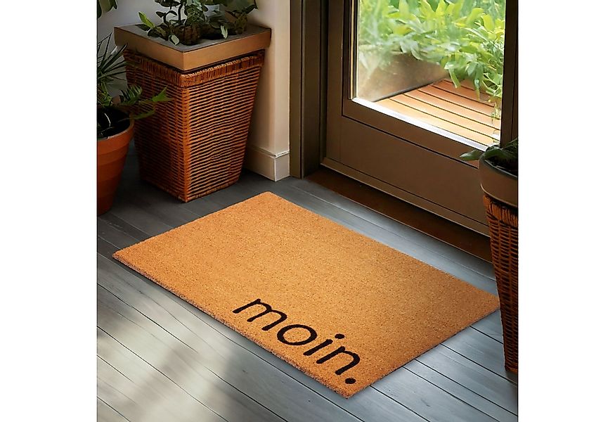 BRUBAKER Fußmatte Moin - 45 x 75 cm Schmutzfangmatte aus Kokos - Wetterfest günstig online kaufen
