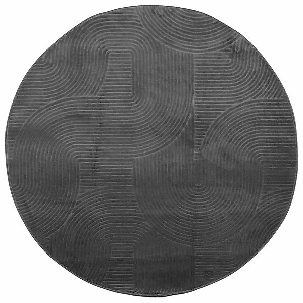 vidaXL Teppich IZA Kurzflor Skandi-Stil Anthrazit Ø 80 cm 375433 günstig online kaufen