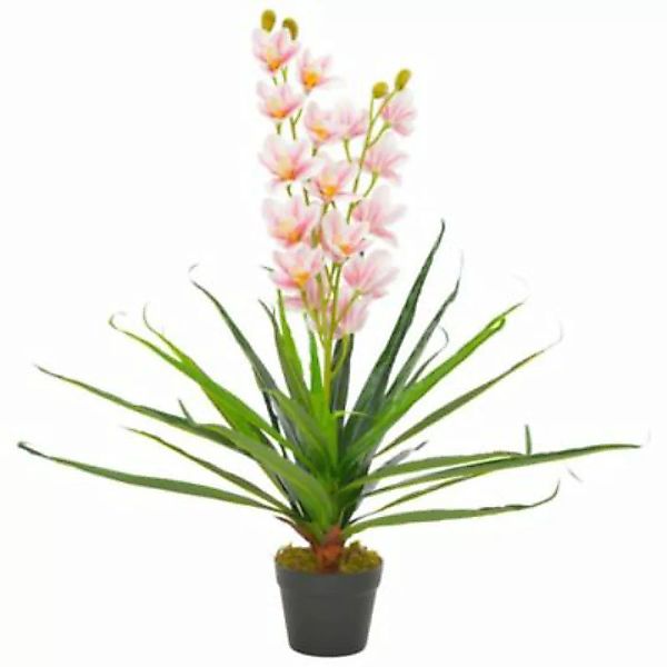 vidaXL Künstliche Orchidee mit Topf Rosa 90 cm Dekorationspflanze rosa günstig online kaufen