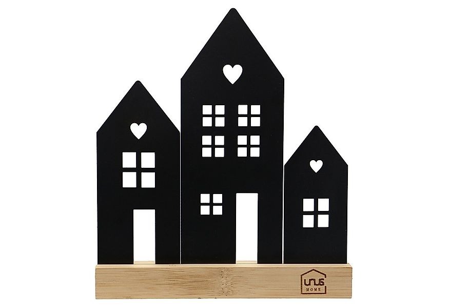 UNUS HOME Dekofigur Aufsteller Häuser Stadt (3 Häuser, schwarz), Häuser-Sil günstig online kaufen