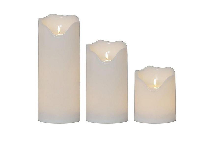 MARELIDA LED-Kerze XXL LED Kerzen Kunststoff flackernd Kerzenset für Außen günstig online kaufen