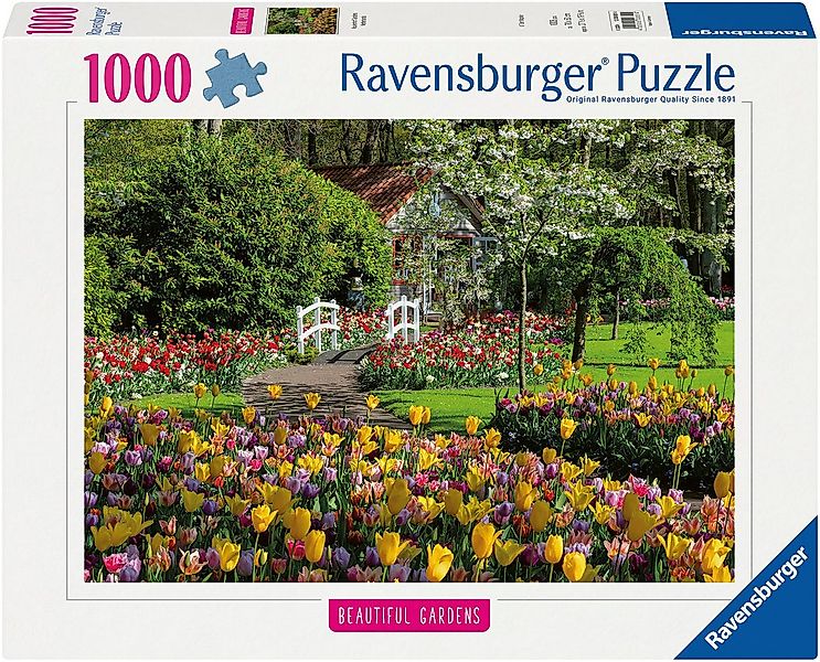 Ravensburger Puzzle Beautiful Gardens, Keukenhof Gardens, Netherlands, 1000 günstig online kaufen