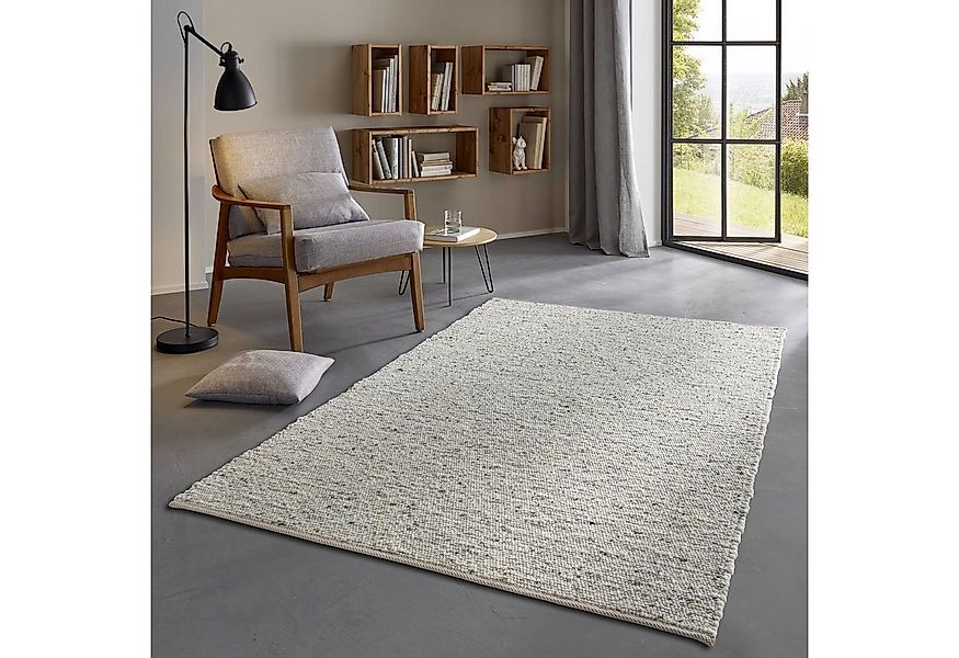 TaraCarpet Wollteppich TaraCarpet Fjord, rechteckig, Höhe: 10 mm, Handwebte günstig online kaufen