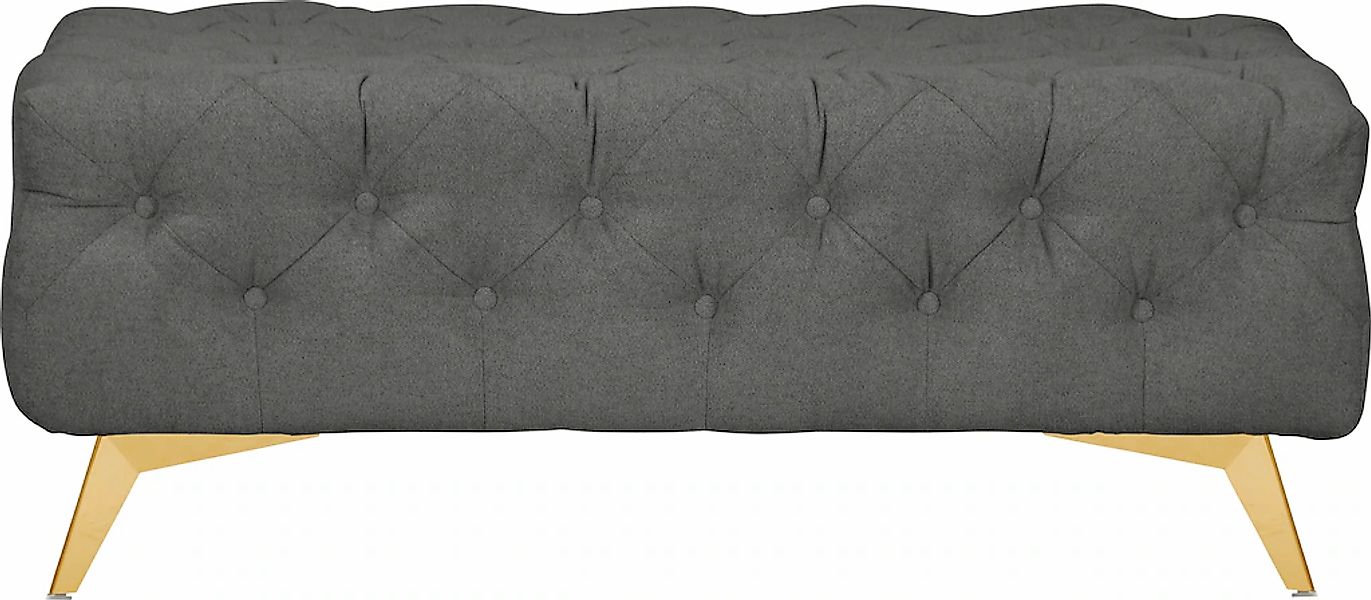 Home affaire Polsterhocker "Amaury" Chesterfield-Optik, Breite 120cm, Fußfa günstig online kaufen