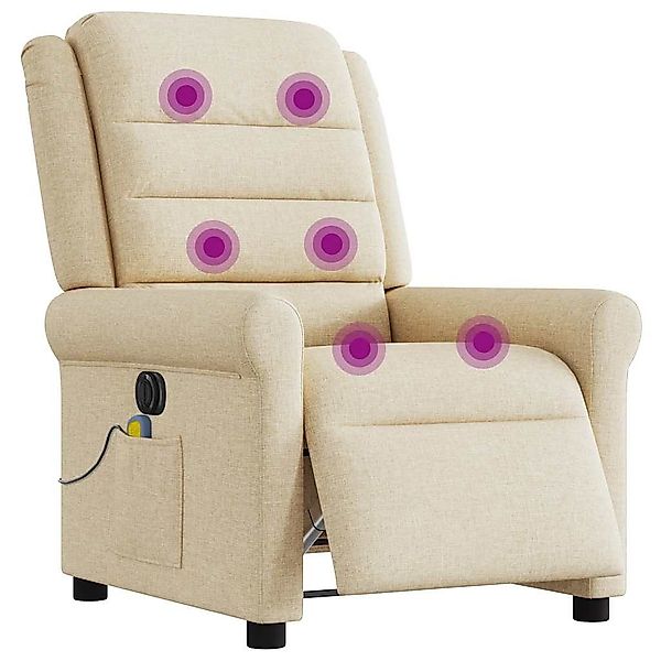 vidaXL Sessel Massagesessel Elektrisch Creme Stoff günstig online kaufen