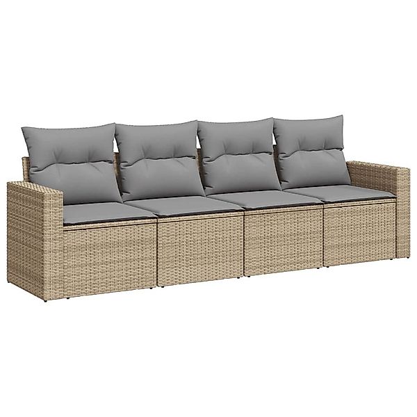 vidaXL Sofaelement 4-tlg. Garten-Sofagarnitur mit Kissen günstig online kaufen