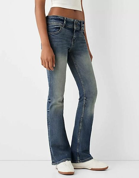 Bershka Low Waist Bootcut-Jeans Bskteen 10-12 Ausgewaschenes Blau günstig online kaufen