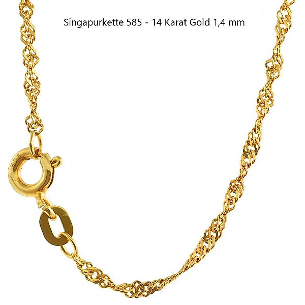 HOPLO Goldkette Goldkette Singapurkette Länge 45cm günstig online kaufen