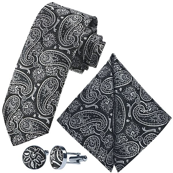GASSANI Krawatte Hochzeitskrawatte Paisley Festlich, Herren-Krawatte günstig online kaufen