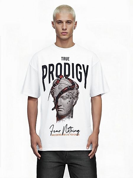 trueprodigy Oversize-Shirt Jamie Logoprint Rundhals dicker Stoff günstig online kaufen
