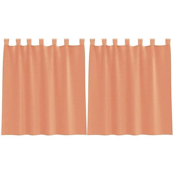 vidaXL Voile Vorhänge mit Schlaufen 2 Stk Terrakottarot 140x140 cm 4102321 günstig online kaufen