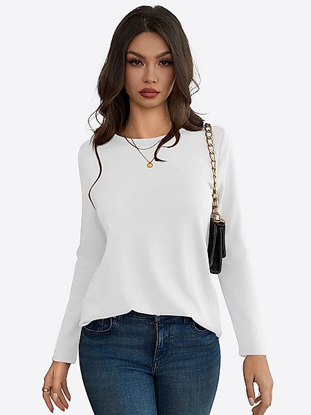 Imily Bela T-Shirt Damen Langärmliges Lässige mit Rundhal (Packung, 1-tlg., günstig online kaufen