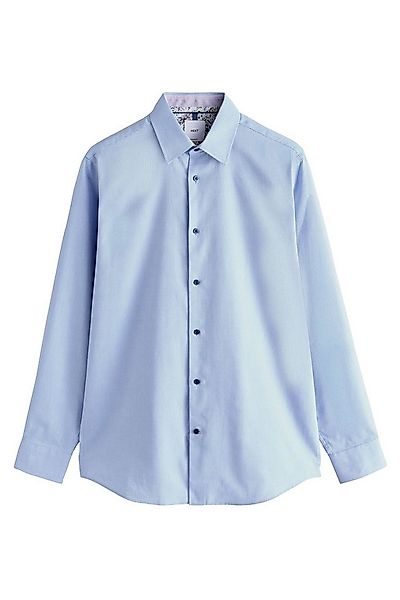 Next Langarmhemd Langärmeliges Regular Fit Anzughemd mit Besatz (1-tlg) günstig online kaufen