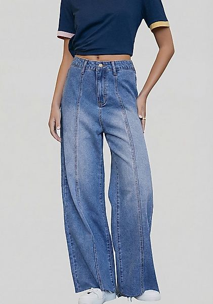 Cupshe Weite Jeans Denim Raw Cut Jeans mit weitem Bein günstig online kaufen