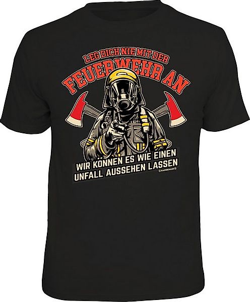 RAHMENLOS® T-Shirt Leg dich nie mit der Feuerwehr an günstig online kaufen