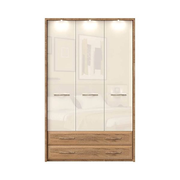 Home affaire Kleiderschrank »Gala, beige hochglänzend UV lackiert, kratzfes günstig online kaufen