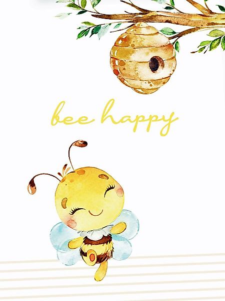 Herding Babybettwäsche 100x135cm Biene bee happy günstig online kaufen
