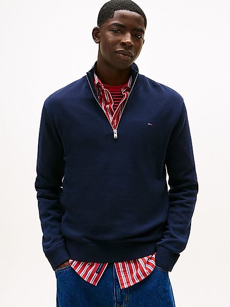 Tommy Jeans Strickpullover TJM SLM ESS LIGHT ¼ ZIP SWTR EXT Mit Rundhalsaus günstig online kaufen