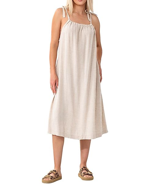 WENOR Sommerkleid aus Leinenmix mit Bindeträgern günstig online kaufen