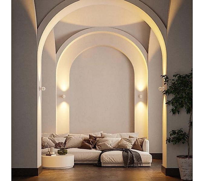 Neona LED Wandleuchte PONTOS Weiß, Dimmbar per Fernbedienung, LED fest inte günstig online kaufen