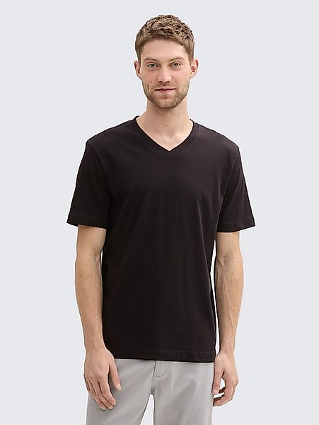 TOM TAILOR T-Shirt T-Shirt Basic T-Shirt im 2er-Pack mit V-Ausschnitt günstig online kaufen