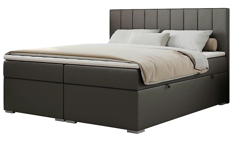 Boxbett mit Bettkasten Ally ¦ grau ¦ Maße (cm): B: 200 H: 118 Betten > Komf günstig online kaufen