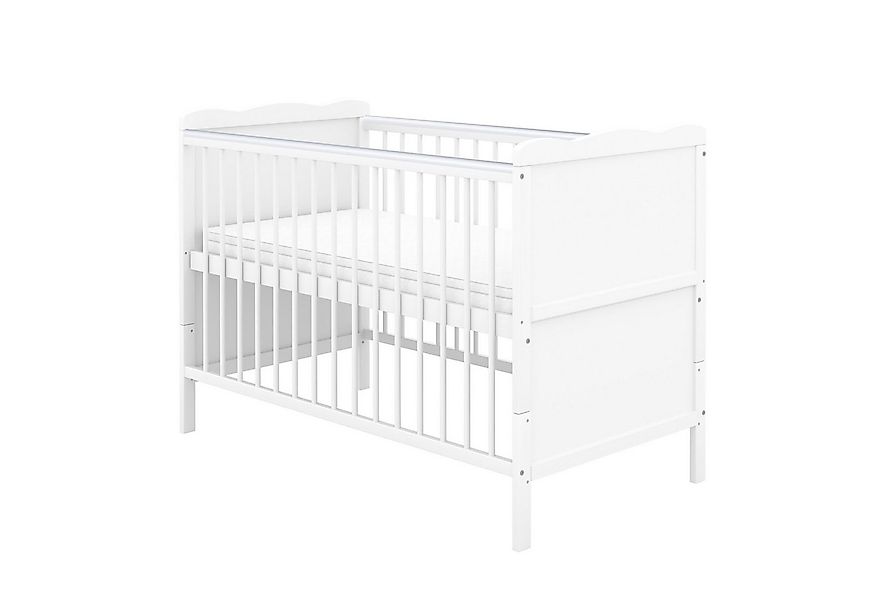 Baby-Delux Babybett Jack, Kinderbett Gitterbett 140x70 weiß mit Beißschiene günstig online kaufen