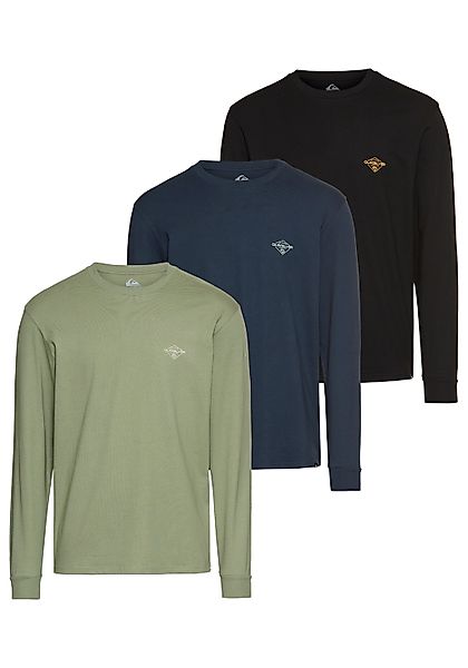 Quiksilver Langarmshirt "DIAMONDS BEST LS TEE PACK3 YM", (2 tlg.) günstig online kaufen