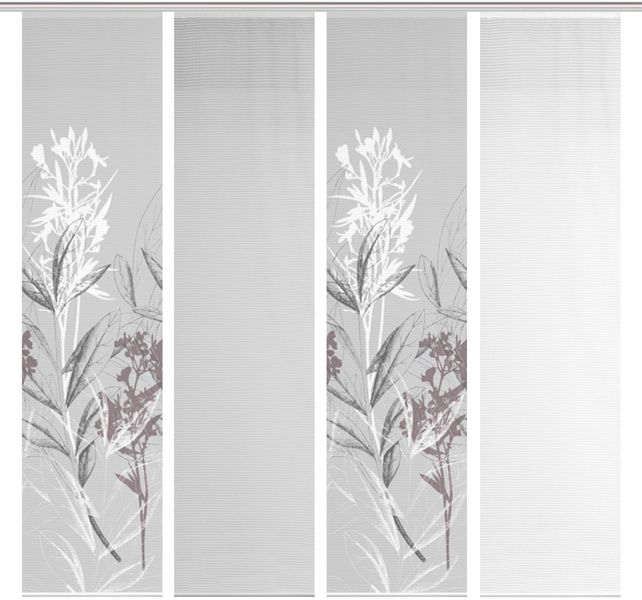 Vision S Schiebegardine "4ER SET SEMORA" Paneelwagen 4 Stk. tlg. HxB: 260x6 günstig online kaufen