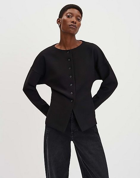 someday Langarmbluse Zaulin Matte Oberfläche mit natürlichem Griff und figu günstig online kaufen